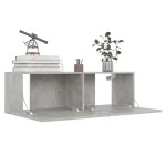 vidaXL Dulapuri TV, 4 buc, gri beton, 100x30x30 cm, lemn prelucrat