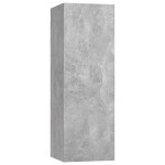 vidaXL Set dulap TV, 5 piese, gri beton, lemn prelucrat vidaXL Set dulap TV, 5 piese, gri beton, lemn prelucrat