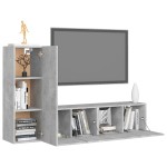 vidaXL Set de dulapuri TV, 3 piese, gri beton, lemn prelucrat vidaXL Set de dulapuri TV, 3 piese, gri beton, lemn prelucrat