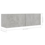 vidaXL Set de dulapuri TV, 6 piese, gri beton, lemn prelucrat vidaXL Set de dulapuri TV, 6 piese, gri beton, lemn prelucrat