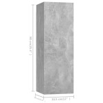 vidaXL Set de dulapuri TV, 4 piese, gri beton, lemn prelucrat vidaXL Set de dulapuri TV, 4 piese, gri beton, lemn prelucrat