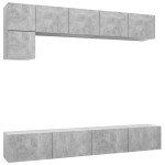 vidaXL Set de dulapuri TV, 5 piese, gri beton, lemn prelucrat vidaXL Set de dulapuri TV, 5 piese, gri beton, lemn prelucrat