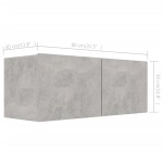 vidaXL Set de dulapuri TV, 4 piese, gri beton, lemn prelucrat vidaXL Set de dulapuri TV, 4 piese, gri beton, lemn prelucrat