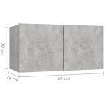vidaXL Set de dulapuri TV, 7 piese, gri beton, lemn prelucrat vidaXL Set de dulapuri TV, 7 piese, gri beton, lemn prelucrat