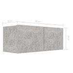 vidaXL Set de dulapuri TV, 8 piese, gri beton, lemn prelucrat vidaXL Set de dulapuri TV, 8 piese, gri beton, lemn prelucrat