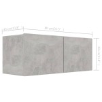 vidaXL Set de dulapuri TV, 6 piese, gri beton, lemn prelucrat vidaXL Set de dulapuri TV, 6 piese, gri beton, lemn prelucrat