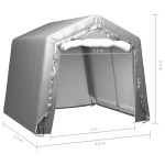 vidaXL Cort de depozitare, gri, 240x240 cm, oțel vidaXL Cort de depozitare, gri, 240x240 cm, oțel