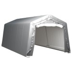 vidaXL Cort de depozitare, gri, 300x600 cm, oțel vidaXL Cort de depozitare, gri, 300x600 cm, oțel