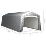 vidaXL Cort de depozitare, gri, 300x900 cm, oțel vidaXL Cort de depozitare, gri, 300x900 cm, oțel