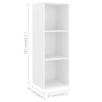 vidaXL Set de dulapuri TV, 3 piese, alb, lemn prelucrat vidaXL Set de dulapuri TV, 3 piese, alb, lemn prelucrat