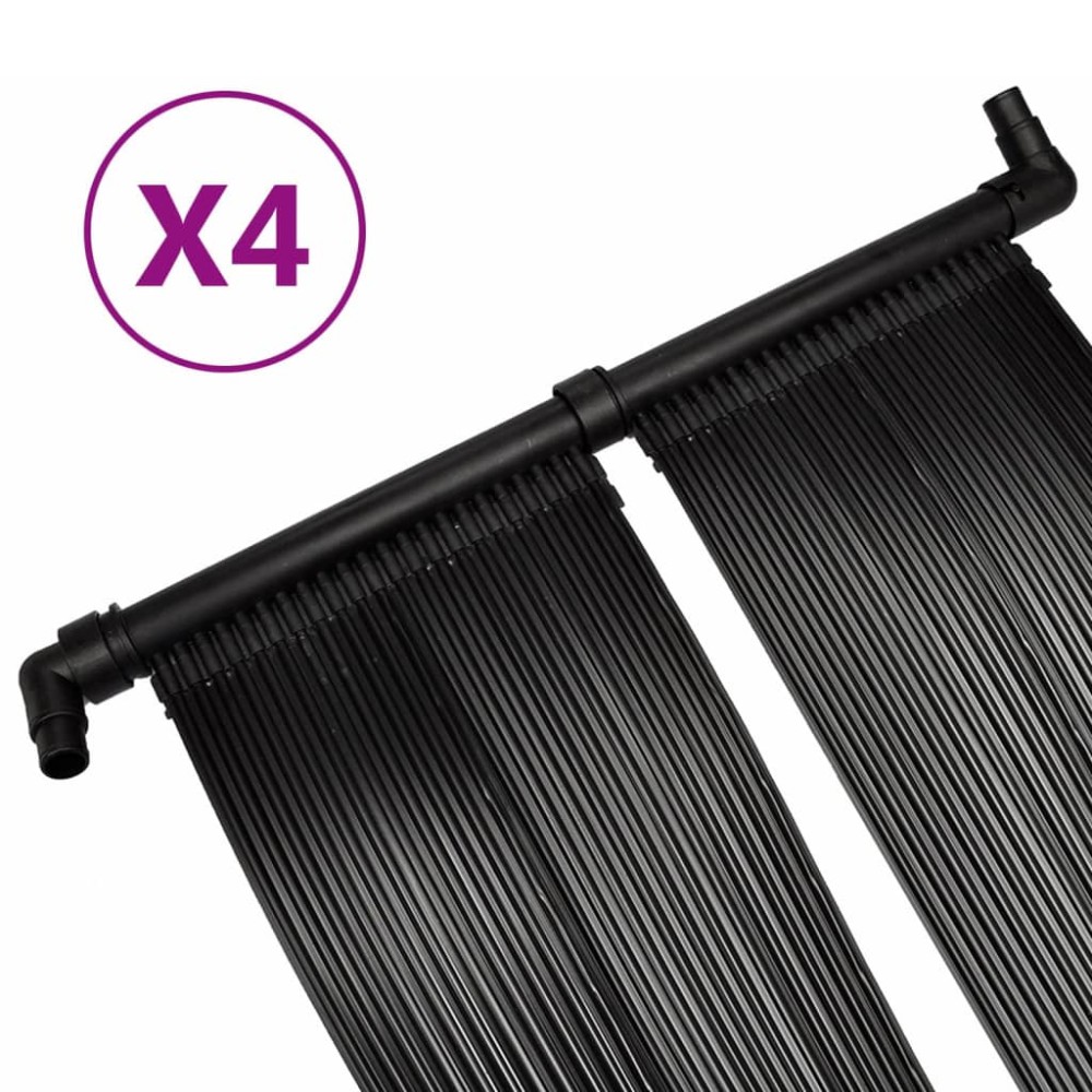 vidaXL Panou încălzitor solar pentru piscină, 4 buc., 80x620 cm
