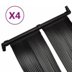 vidaXL Panou încălzitor solar pentru piscină, 4 buc., 80x620 cm vidaXL Panou încălzitor solar pentru piscină, 4 buc., 80x620 cm