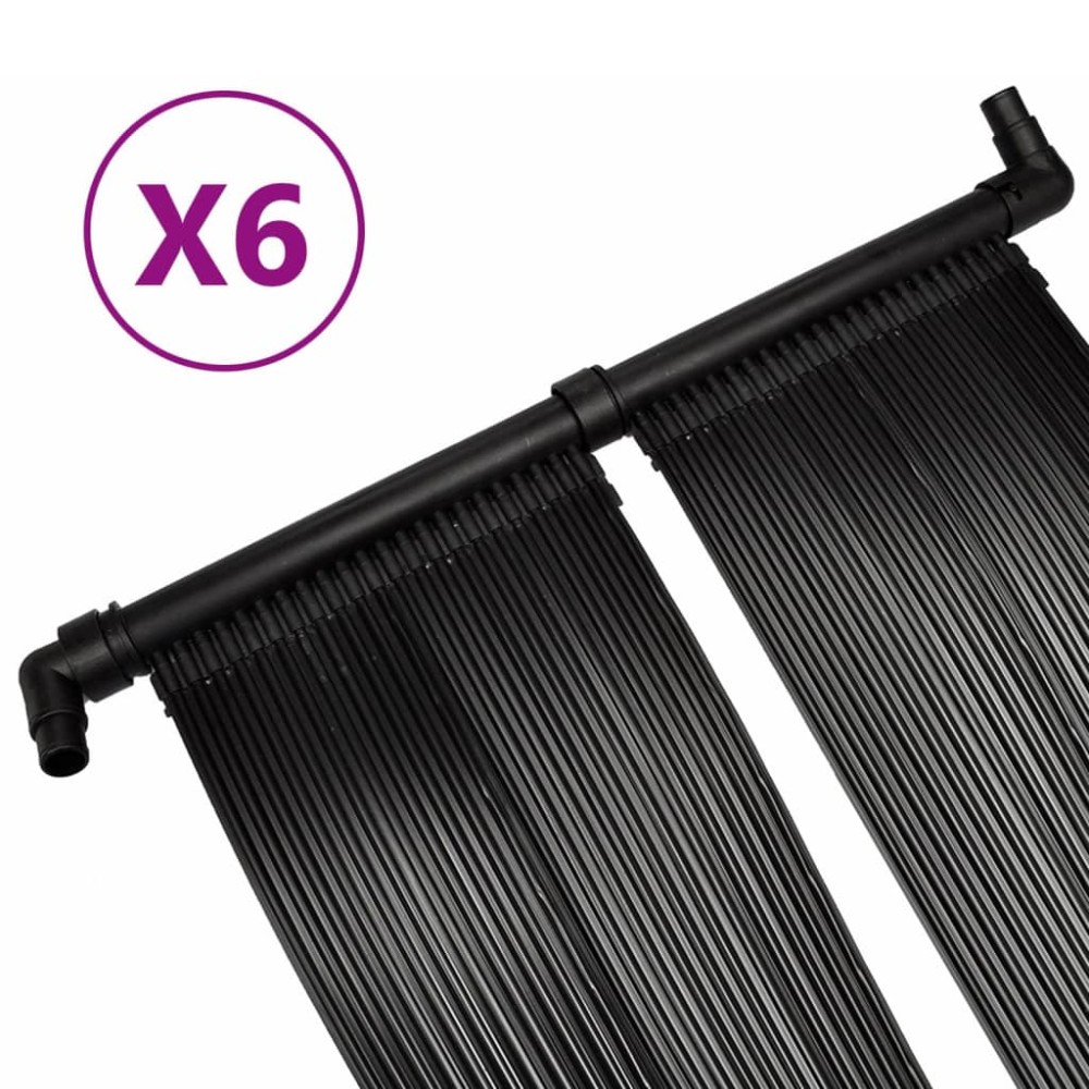 vidaXL Panou încălzitor solar pentru piscină, 6 buc., 80x620 cm