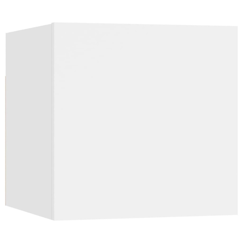 vidaXL Noptieră, alb, 30,5x30x30 cm, lemn prelucrat