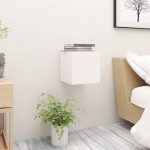 vidaXL Noptiere, 2 buc., alb, 30,5x30x30 cm, lemn prelucrat