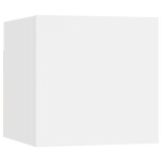vidaXL Noptiere, 2 buc., alb, 30,5x30x30 cm, lemn prelucrat