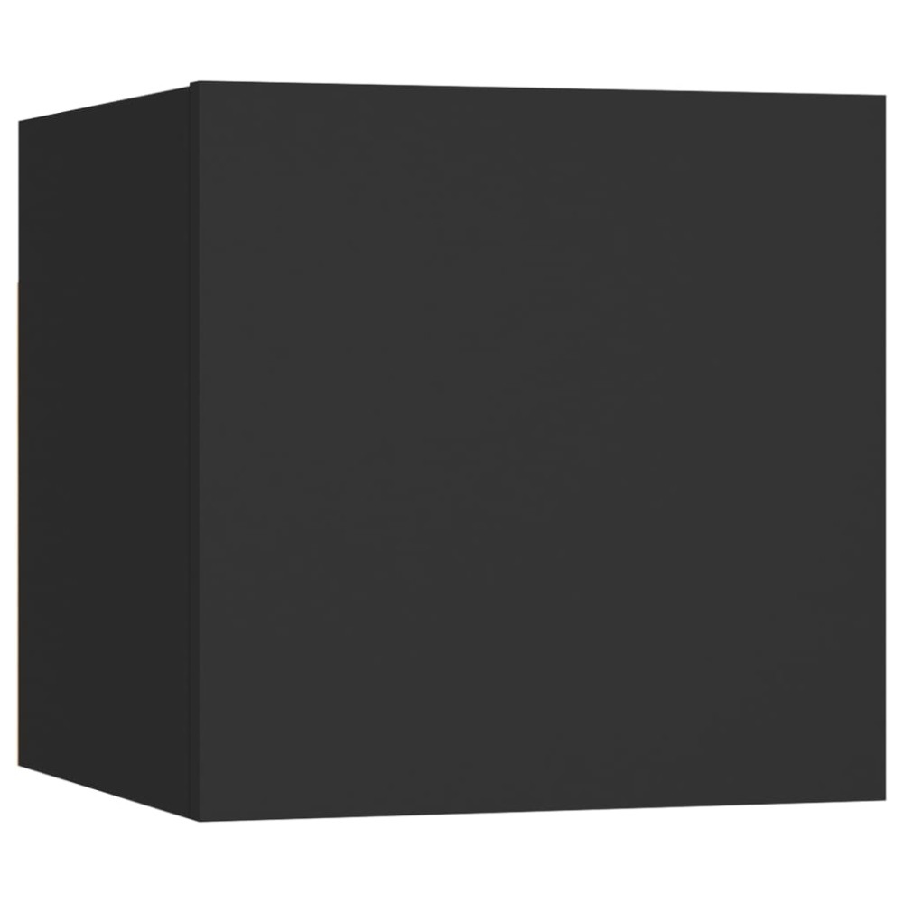 vidaXL Noptieră, negru, 30,5x30x30 cm, lemn prelucrat