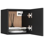 vidaXL Noptieră, negru, 30,5x30x30 cm, lemn prelucrat vidaXL Noptieră, negru, 30,5x30x30 cm, lemn prelucrat