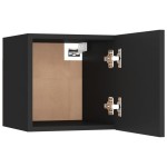 vidaXL Noptieră, negru, 30,5x30x30 cm, lemn prelucrat vidaXL Noptieră, negru, 30,5x30x30 cm, lemn prelucrat