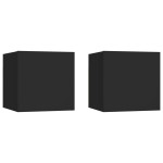 vidaXL Noptiere, 2 buc., negru, 30,5x30x30 cm, lemn prelucrat vidaXL Noptiere, 2 buc., negru, 30,5x30x30 cm, lemn prelucrat