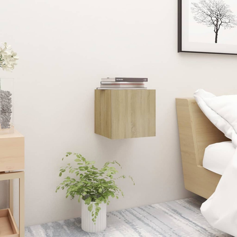 vidaXL Noptiere, 2 buc., stejar Sonoma, 30,5x30x30cm, lemn prelucrat