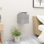 vidaXL Noptieră, gri, 30,5x30x30 cm, lemn prelucrat