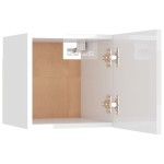 vidaXL Noptieră, alb extralucios, 30,5x30x30 cm, lemn prelucrat