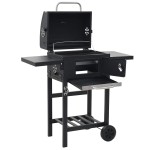 vidaXL Cuptor de pizza și grătar 3-în-1 de exterior, negru vidaXL Cuptor de pizza și grătar 3-în-1 de exterior, negru