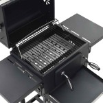 vidaXL Cuptor de pizza și grătar 3-în-1 de exterior, negru vidaXL Cuptor de pizza și grătar 3-în-1 de exterior, negru
