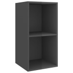 vidaXL Set de dulapuri TV, 3 piese, gri extralucios, lemn prelucrat vidaXL Set de dulapuri TV, 3 piese, gri extralucios, lemn prelucrat