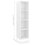 vidaXL Set de dulapuri TV, 3 piese, alb, lemn prelucrat vidaXL Set de dulapuri TV, 3 piese, alb, lemn prelucrat