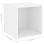 vidaXL Set de dulapuri TV, 4 piese, alb, lemn prelucrat vidaXL Set de dulapuri TV, 4 piese, alb, lemn prelucrat