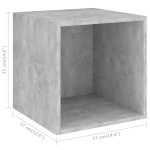 vidaXL Set de dulapuri TV, 4 piese, gri beton, lemn prelucrat vidaXL Set de dulapuri TV, 4 piese, gri beton, lemn prelucrat