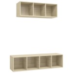 vidaXL Set de dulapuri TV, 2 piese, stejar sonoma, lemn prelucrat