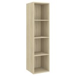 vidaXL Set de dulapuri TV, 4 piese, stejar sonoma, lemn prelucrat vidaXL Set de dulapuri TV, 4 piese, stejar sonoma, lemn prelucrat
