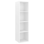 vidaXL Set dulap TV, 4 piese, alb, lemn prelucrat vidaXL Set dulap TV, 4 piese, alb, lemn prelucrat