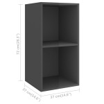 vidaXL Set de dulapuri TV, 4 piese, gri extralucios, lemn prelucrat vidaXL Set de dulapuri TV, 4 piese, gri extralucios, lemn prelucrat