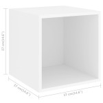 vidaXL Set de dulapuri TV, 3 piese, alb, lemn prelucrat
