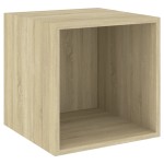 vidaXL Set de dulapuri TV, 3 piese, stejar sonoma, lemn prelucrat vidaXL Set de dulapuri TV, 3 piese, stejar sonoma, lemn prelucrat