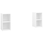 vidaXL Dulapuri TV, 2 buc., alb, 72x35x36,5 cm, lemn prelucrat