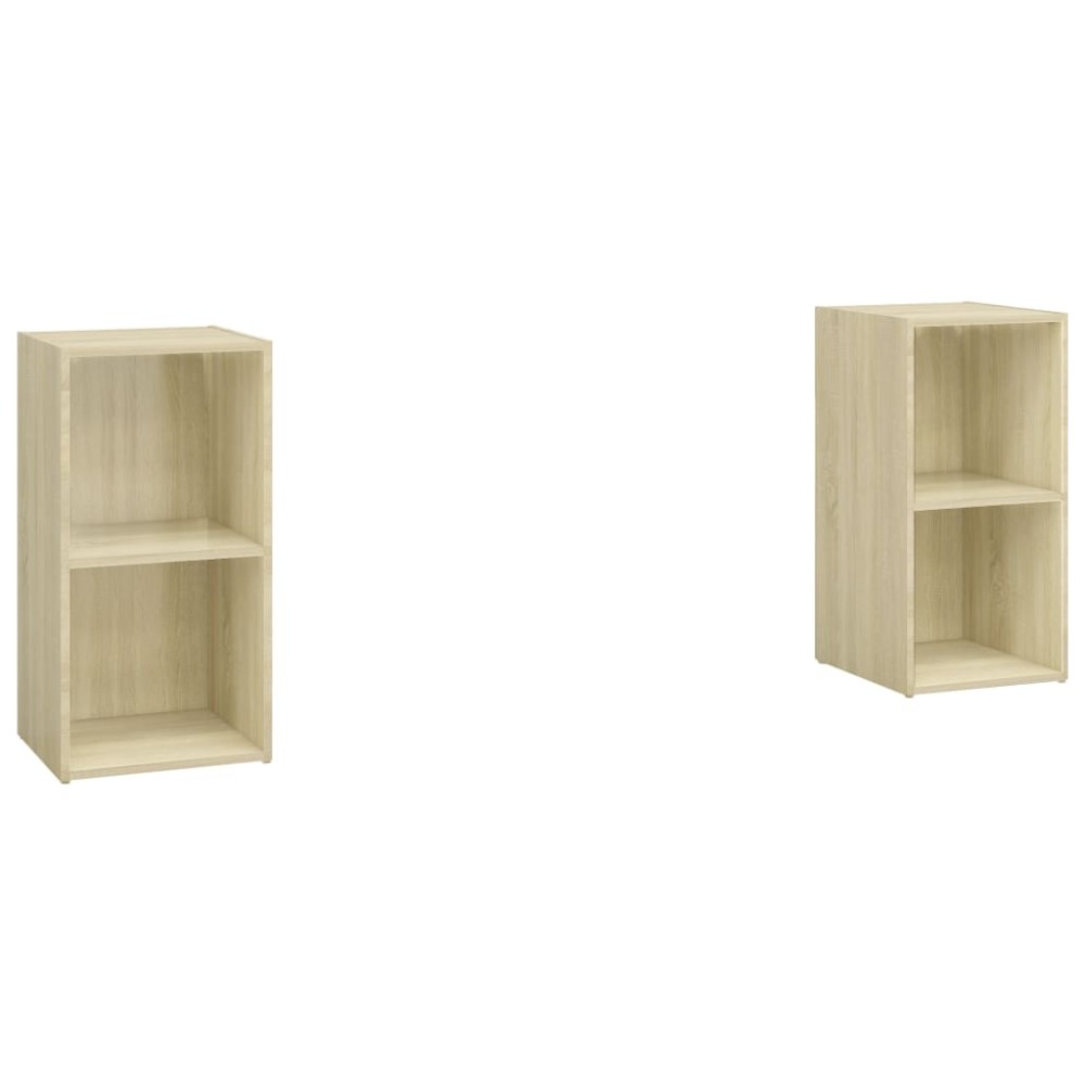 vidaXL Dulapuri TV 2 buc., stejar Sonoma,72x35x36,5 cm, lemn prelucrat