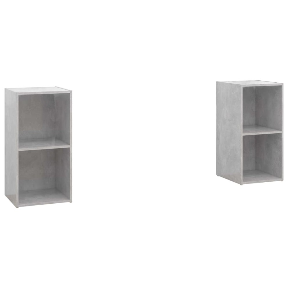 vidaXL Dulapuri TV 2 buc gri beton, 72x35x36,5 cm lemn prelucrat