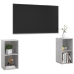 vidaXL Dulapuri TV 2 buc gri beton, 72x35x36,5 cm lemn prelucrat