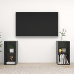 vidaXL Dulapuri TV 2 buc gri extralucios 72x35x36,5 cm lemn prelucrat vidaXL Dulapuri TV 2 buc gri extralucios 72x35x36,5 cm lemn prelucrat