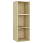 vidaXL Dulapuri TV, 2 buc, stejar sonoma, 107x35x37 cm, lemn prelucrat