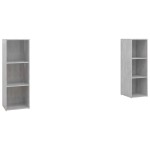 vidaXL Dulapuri TV, 2 buc., gri beton, 107x35x37 cm, lemn prelucrat