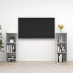 vidaXL Dulapuri TV, 2 buc., gri beton, 107x35x37 cm, lemn prelucrat