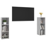 vidaXL Dulapuri TV, 2 buc., gri beton, 107x35x37 cm, lemn prelucrat
