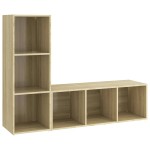 vidaXL Dulapuri TV, 2 buc stejar sonoma, 107x35x37 cm, lemn prelucrat
