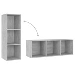 vidaXL Dulapuri TV, 2 buc gri beton, 107x35x37 cm, lemn prelucrat